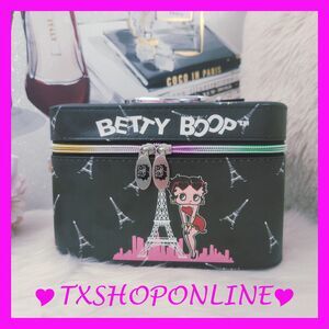💗🌺Betty Boop In Paris Black Hard case Make Up Train Case 🌺💗